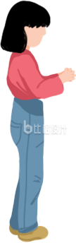 手绘插画人物孩子小女孩