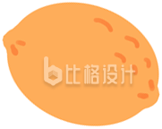 扁平插画柠檬