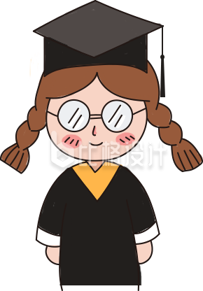 带学士帽的女生