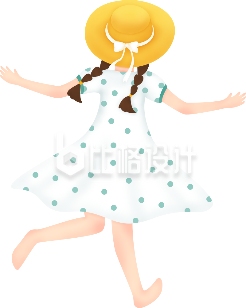 海边女孩奔跑