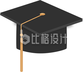 手绘学士帽