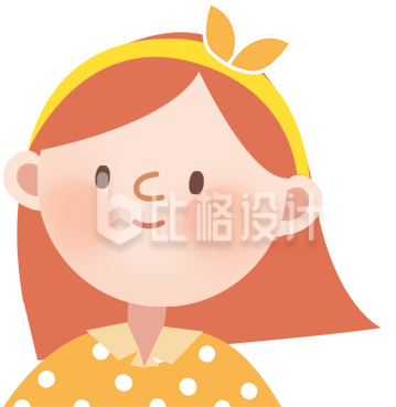 手绘卡通可爱人物小女孩