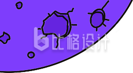 手绘卡通星球