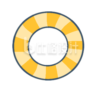 手绘卡通游泳圈