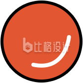 卡通橙色圆球