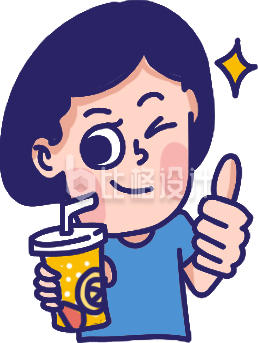 拿饮料的女生