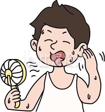 吹风扇的男生