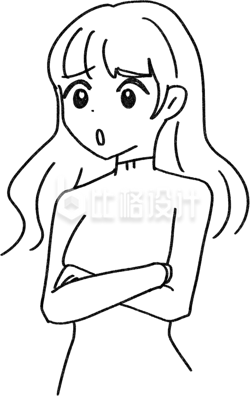 简约卡通人物插画