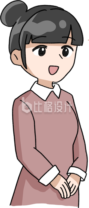 简约卡通人物插画