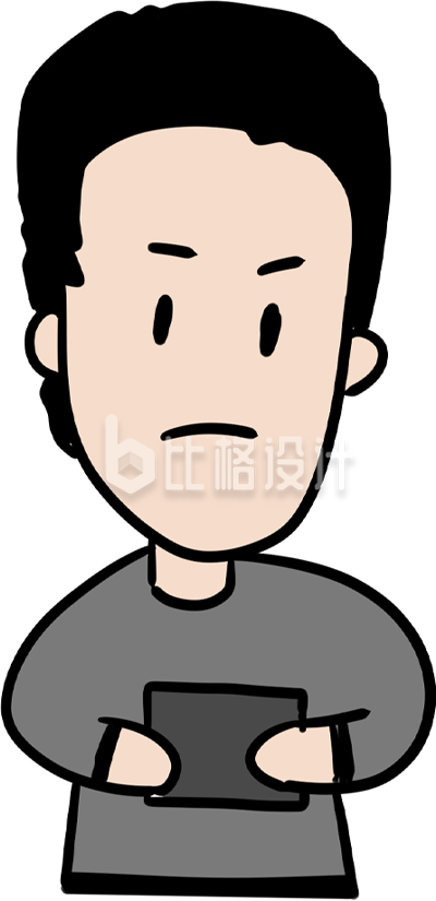 简约卡通人物插画