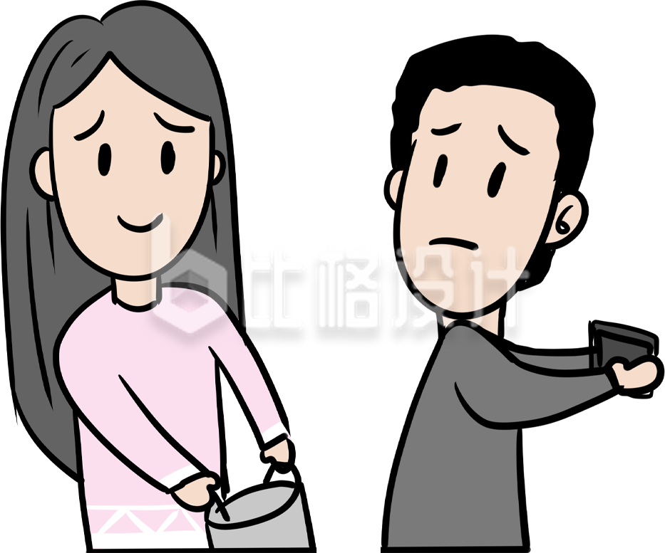 简约卡通人物插画