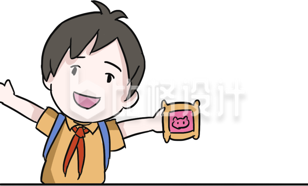 简约卡通人物插画
