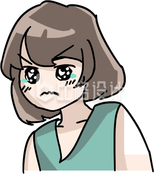 委屈的女生