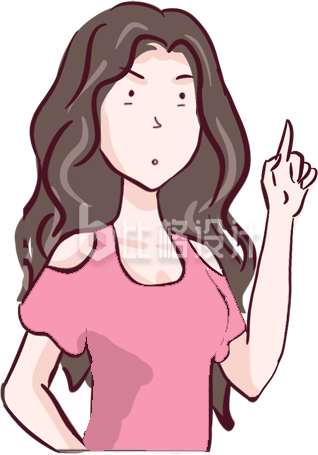 穿粉色上衣的女子形象 时尚宣传物料