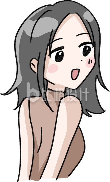 可爱卡通风格女性形象宣传图