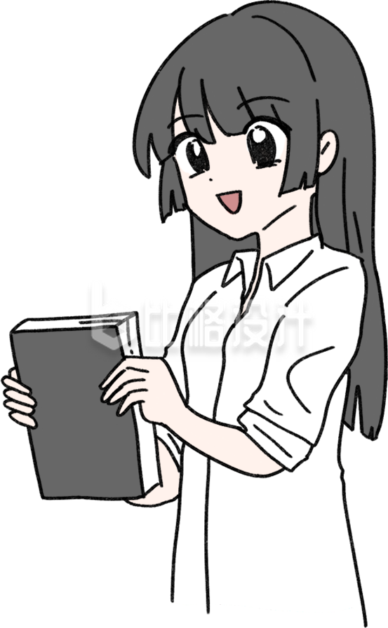 手拿书本的女孩形象 适合教学宣传物料 手拿书本的女孩形象 适合教学宣传物料