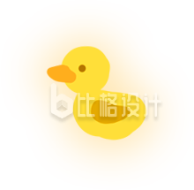 可爱小黄鸭形象母婴类宣传物料设计
