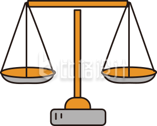 公平的天平象征，简约商务风宣传物料