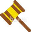 经典法槌形象 法律行业宣传图标