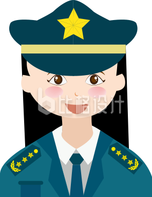身着警服的女警官形象宣传图