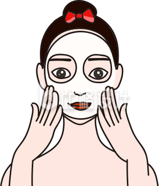 双手轻扶脸部的女性 护肤品类宣传图