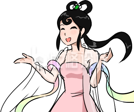 身着粉色古装的优雅女子形象宣传物料