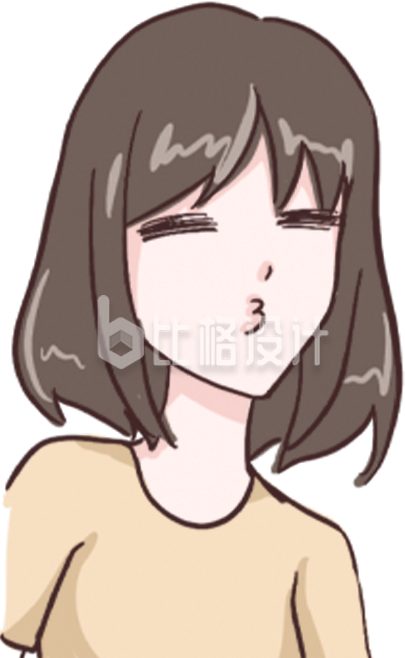 可爱卡通女孩形象，适合多种宣传物料