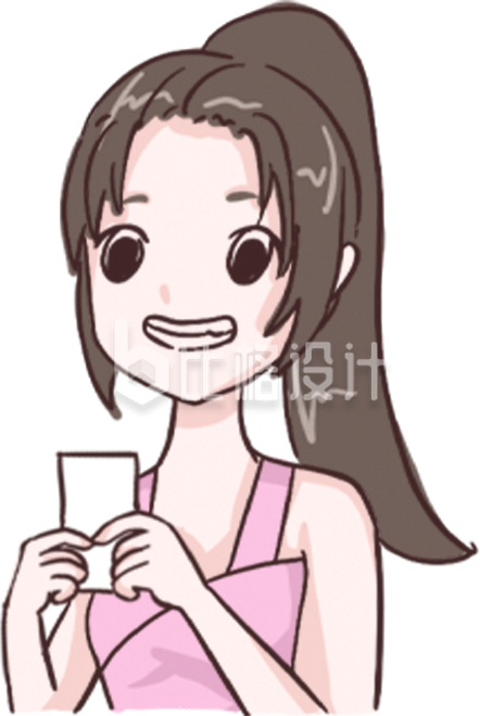 可爱运动女孩手持卡片的漫画卡通形象 可爱运动女孩手持卡片的漫画卡通形象