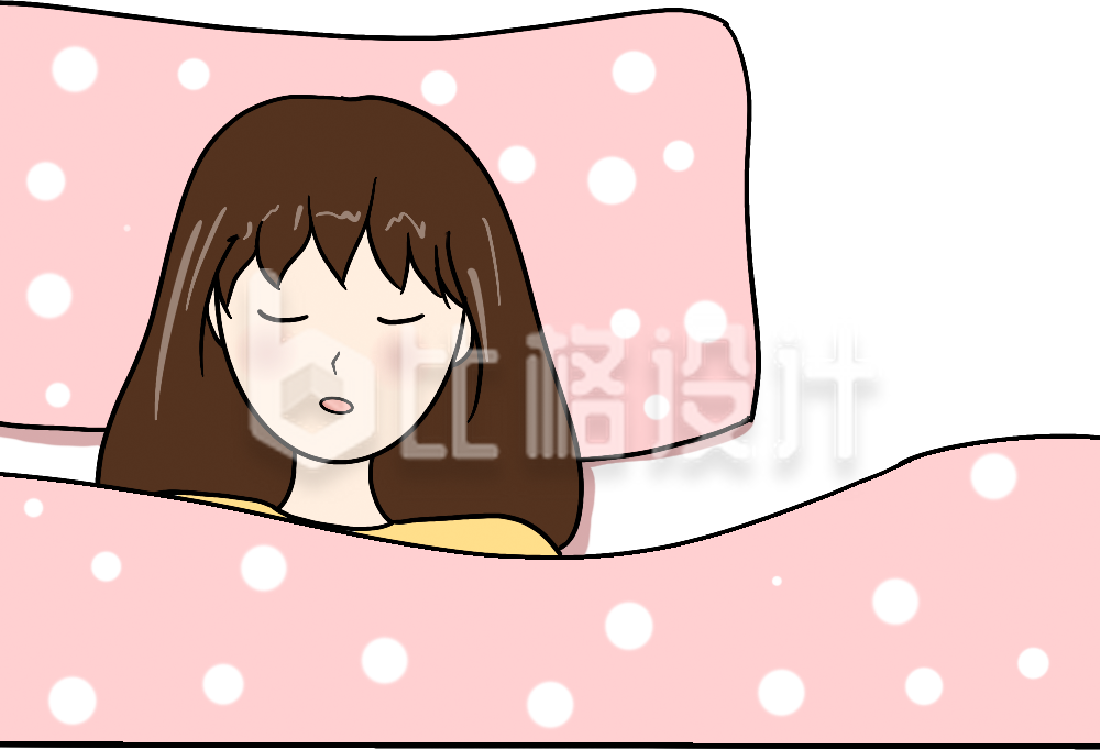 可爱女孩惬意入眠 舒适床上用品尽显温馨