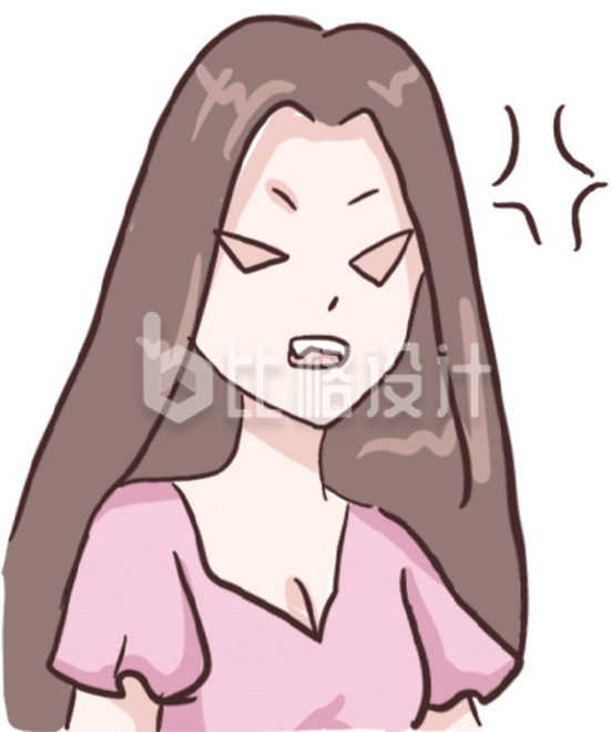 长发女子生气表情图 趣味表情形象生动 长发女子生气表情图 趣味表情形象生动