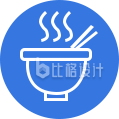 冒着热气的中式美食，特色中餐宣传图标