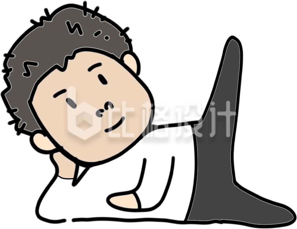 运动人物悠闲躺姿 尽显健身之乐