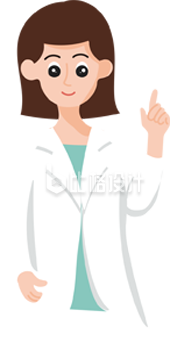 穿着白大褂的女医生形象图