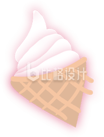 美味冰淇淋甜筒，夏日消暑必备甜品
