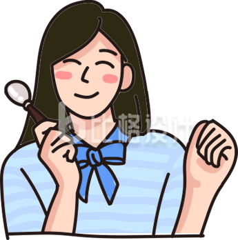 手持化妆刷的可爱女生形象美妆宣传图