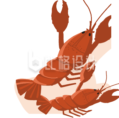 可爱龙虾形象,美味海鲜的诱人宣传图 可爱龙虾形象,美味海鲜的诱人宣传图