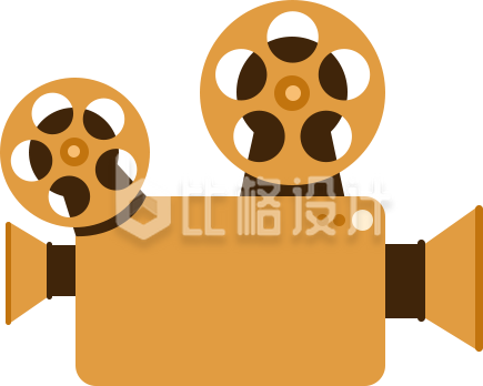 经典电影放映机图标 影视行业宣传必备