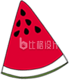 可爱西瓜切片图，适合水果类宣传物料