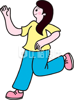 运动人物活力奔跑的漫画卡通宣传图 运动人物活力奔跑的漫画卡通宣传图