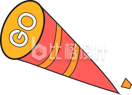 色彩鲜艳的运动加油助威喇叭宣传物料