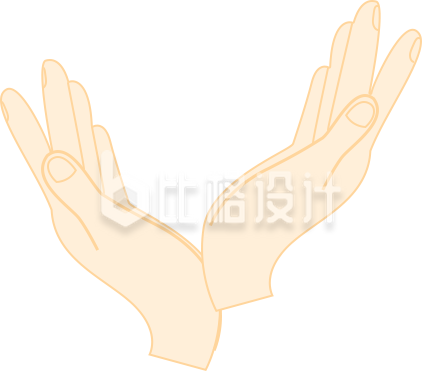 简约手势图 适用于多种宣传物料设计