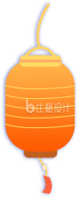 橙色灯笼装饰元素，点亮节日喜庆氛围
