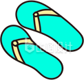 时尚人字拖形象，清新夏日必备宣传物料
