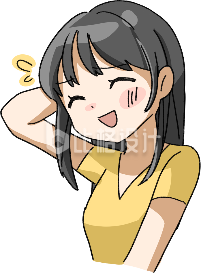 可爱卡通女孩形象的趣味表情宣传物料 可爱卡通女孩形象的趣味表情宣传物料
