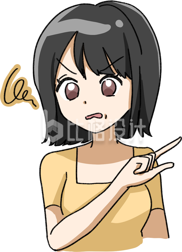 简约卡通女孩插画