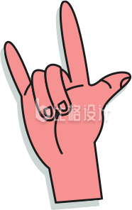 手绘手掌