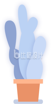 手绘盆栽仙人掌