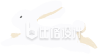 简约白白胖胖的小兔子插画