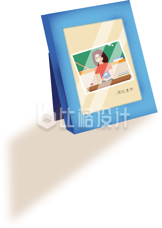 简约相片框插画