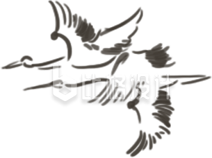 简约仙鹤插画